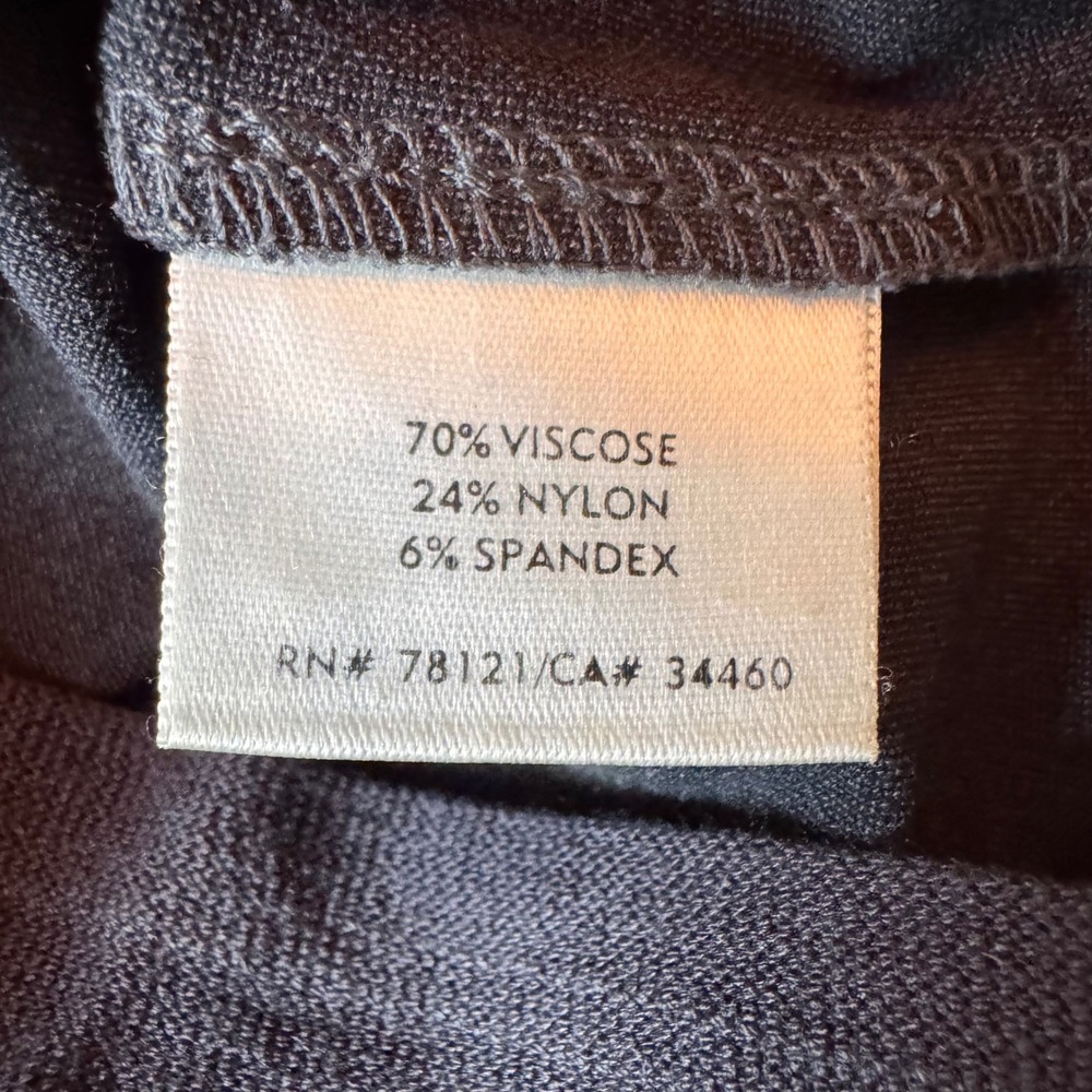 Eileen Fisher Pants Women L Gray Cropped Straight Leg Viscose Stretch Pull On - Picture 4 of 8